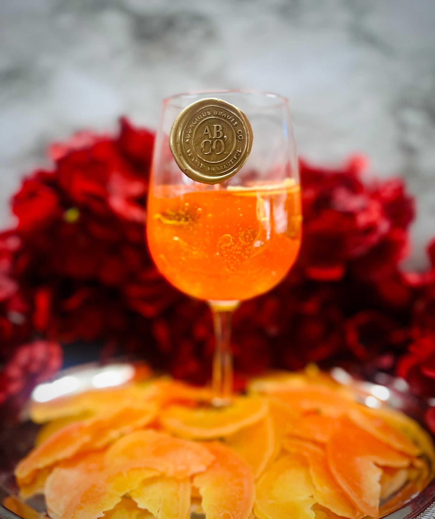 Aperol Spritz Cocktail Candle