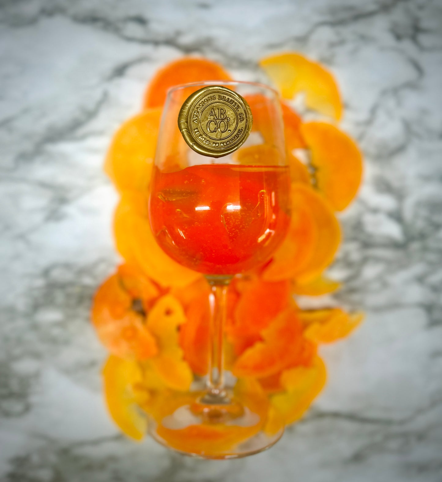 Aperol Spritz Cocktail Candle