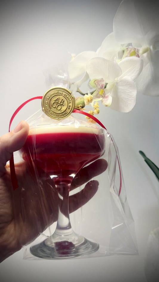 Clover Club Martini Cocktail Candle